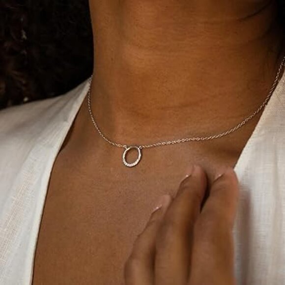 Neiman Marcus Sterling Silver Gemstone Necklace - Picture 1 of 4